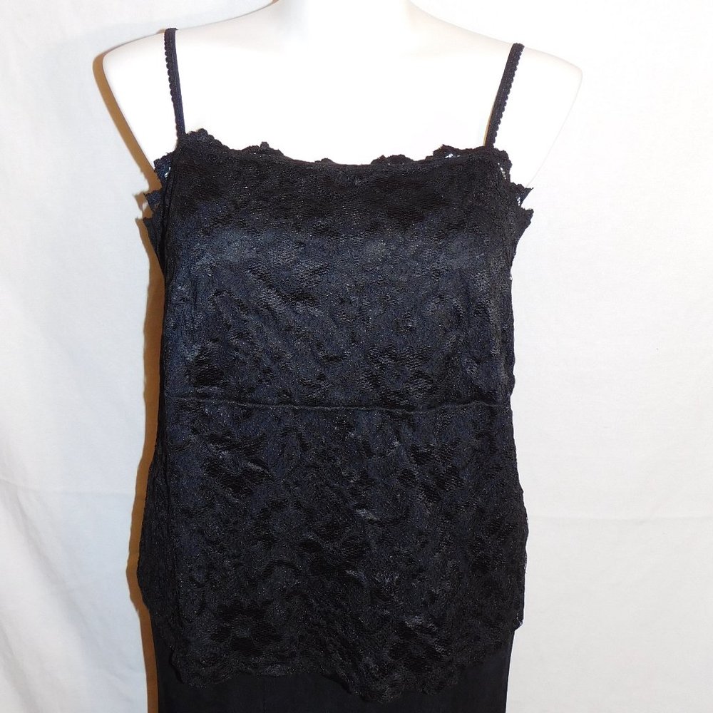 22/24 Venezia Black Lace Camisole Top NWT
